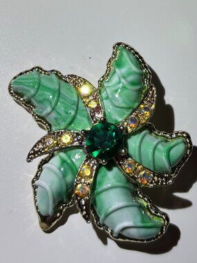 Green Starfish Brooch